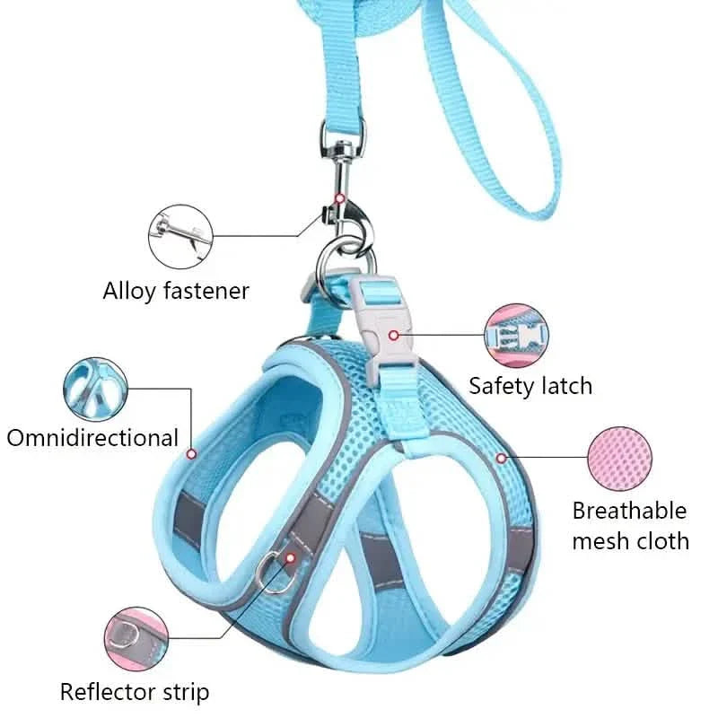 Reflective Dog Harness with Leash